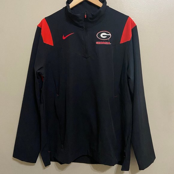 Nike UGA Georgia Bulldogs Team Issue On-Field Sideline Jacket Black Mens NEW